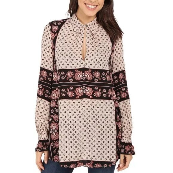 Free People Relaxed Fit Printed Boho Blouse - Picture 12 of 16